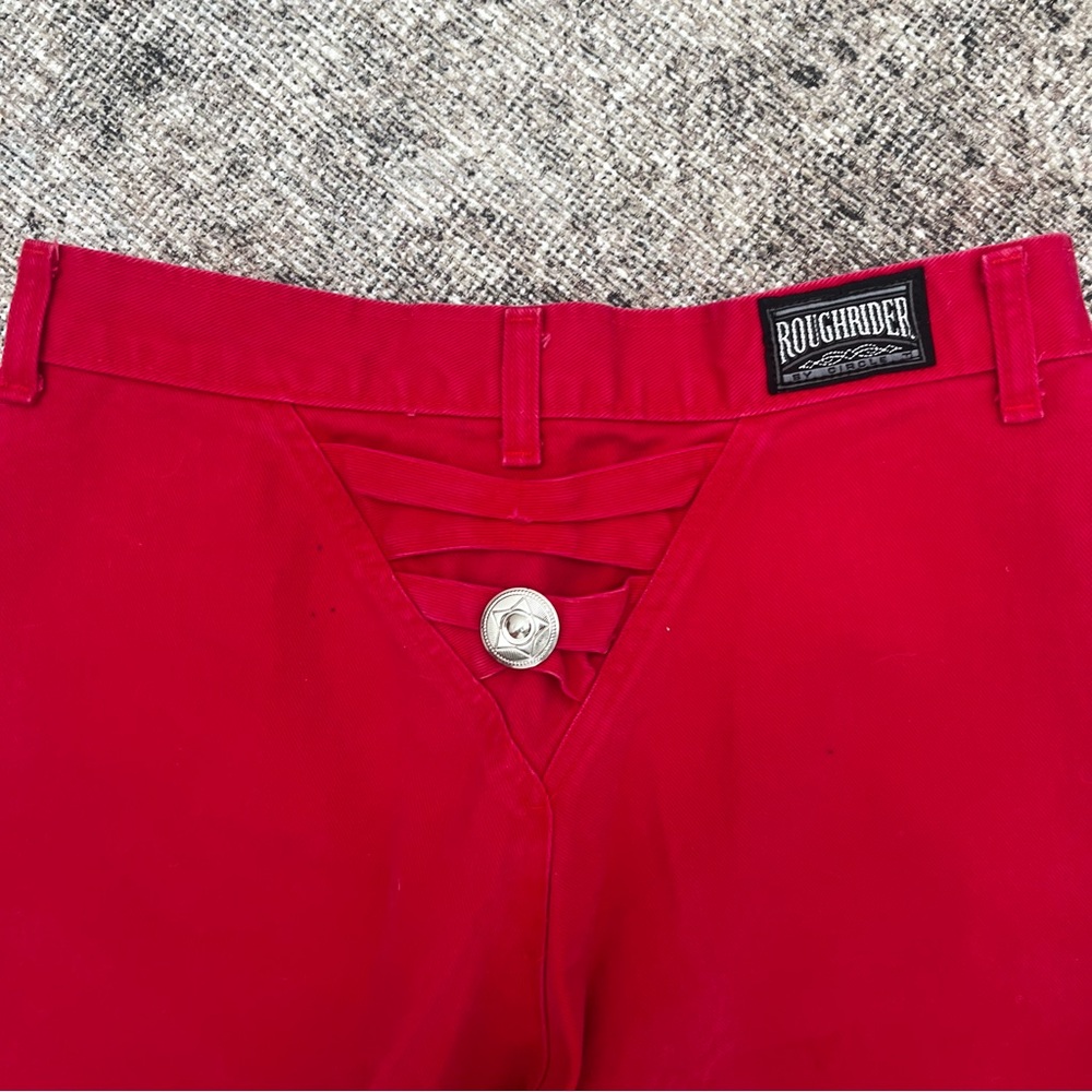 Vintage 100% Cotton Roughrider Red Cowboy Western American Denim
